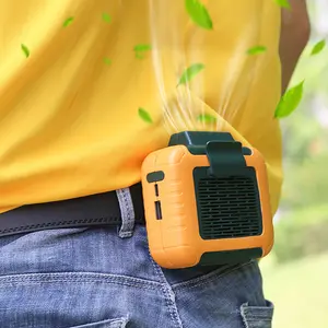 2022 Sommer Tragbarer hängender USB-Clip auf Taille Clip Hals Hals Freihändig Kleine Luftkühlung Camping Ventilator Solar