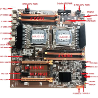 Vente en gros carte mère de jeu X99 DUAL CPU Support Dual Xeon E5 LGA2011-3 CPU carte mère 256G Dual-channel DDR4 avec M.2