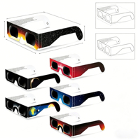 Lunettes d'éclipse solaire écologiques et recyclables avec logo personnalisé, étanches, durables et pliables pour les activités astronomiques