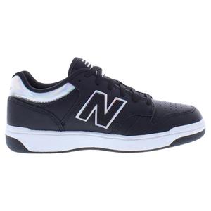 Zapatos New Balance B480 de Cuero para Niño, Color Negro y Blanco, Estilo Deportivo - Product Image 2