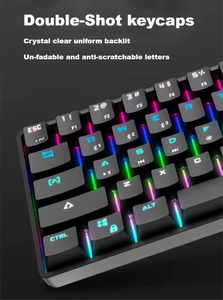 Wired gaming mechanical <b>keyboard</b> Rgb backlit mini compact size portable office and gaming <b>keyboard</b> - Product Image 6