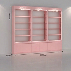 Kệ gỗ thiết kế đơn giản, sang trọng trưng bày mỹ phẩm cửa hàng, kệ treo tường, kệ cao cấp in logo - Product Image 5