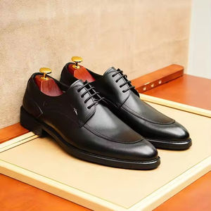 Chaussures Oxford pour hommes de style britannique de haute qualité, imperméables, en cuir véritable, doublure en cuir véritable, toutes saisons, pour le bureau, formelles, professionnelles - Product Image 3