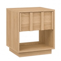 Table de chevet en cachemire avec 1 tiroir, meuble de chambre en bois