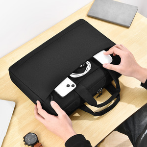 Sacoche d'ordinateur portable Oxford imperméable, mallette d'affaires durable, sacoche à bandoulière souple, mallette de protection fine pour moniteur 15-16 pouces - Product Image 6