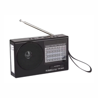 Radio portable multi-bandes FM AM SW personnalisée, lecteur MP3, lampe torche LED, appareil audio d'urgence rechargeable pour l'extérieur