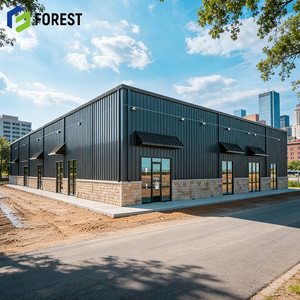 Bâtiment d'atelier préfabriqué en structure métallique pour usage résidentiel, entrepôt, hôpital - Structure à ossature longue portée sécurisée - Product Image 1