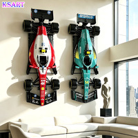 Sculpture murale de voiture de course F1 en fibre de verre, décoration murale de voiture de course, artisanat en résine