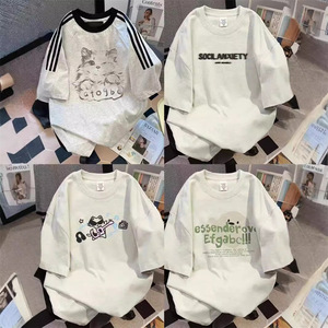 Camiseta de Manga Corta de Algodón para <span class=keywords><strong>Mujer</strong></span>, Diseño Geométrico 3D, Corte Holgado, Venta en Vivo, Puesto Callejero, Tienda Física, Venta <span class=keywords><strong>al</strong></span> <span class=keywords><strong>por</strong></span> <span class=keywords><strong>Mayor</strong></span>, Primavera - Product Image 5