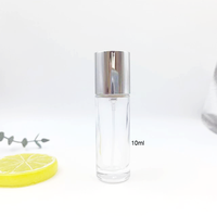 Mini-bouteilles de parfum de luxe 10 ml en verre épais, pressurisées, anti-fuite, avec bouchon transparent multicolore pour diffuseur à bâtonnets ZY