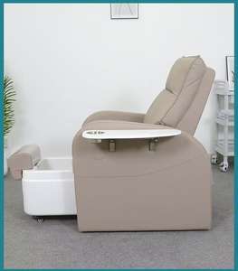 Sillón de Pedicura Eléctrico de Lujo para Salón de Uñas con Funciones de Masaje, Sillón de Spa para Pedicura con Taburete - Product Image 3