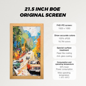 21.5 ''IPS màn hình hiển thị hình ảnh kỹ thuật số khung màn hình LCD bằng gỗ kỹ thuật số biển gỗ thông minh Khung ảnh kỹ thuật số cho nghệ thuật - Product Image 5