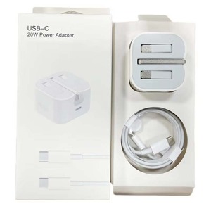 แท่นชาร์จ USB-C PD UK 20W สำหรับชาร์จ iPhone พร้อมสายเคเบิลอะแดปเตอร์ติดผนังสำหรับ Apple Type-C Combo สำหรับ iPhone 17 16 15 14 13 PRO MAX - Product Image 1