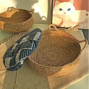 Nouveau Style Animal Lounge, portable petite maison de <span class=keywords><strong>panier</strong></span> de paille tissée moderne bon marché pour animaux de compagnie pour chats et chiots - Product Image 2