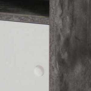 Industrial 10-Cell <strong>Cube</strong> Shelving <strong>Unit</strong>, Asymmetrical White Door Wooden <strong>Storage</strong> Book Shelf for Office Bedroom - Product Image 3