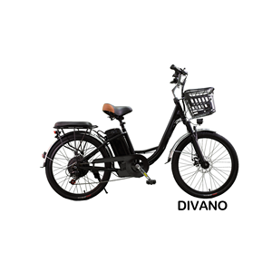 Bicicleta Eléctrica Divano de Alta Calidad, 24 Pulgadas, 7 Velocidades, 48V, Acero, Negra, para Viajes Urbanos - Product Image 1