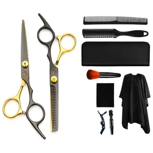 10 PCS 6.0 inch High Quality Sharp Blade Hairdressing Scissors Professional Hair Scissors Set Hair Cutting Shears