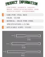 Vente chaude prix d'usine musculation acier compétition Clubbell réglable Mace Bell Mace Bell pour la musculation