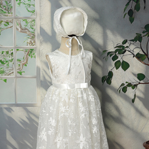 Vestido de <span class=keywords><strong>bautizo</strong></span> Fiesta de bautismo <span class=keywords><strong>para</strong></span> <span class=keywords><strong>niñas</strong></span> occidentales Vestido de baile de tul sin mangas blanco Antiarrugas 3-24M Ropa formal <span class=keywords><strong>para</strong></span> bebés y niños pequeños - Product Image 5