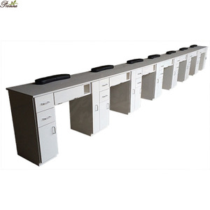 Mobili per unghie reali bellezza Nail bar 6 persone fanno tavoli Manicure all'ingrosso - Product Image 6