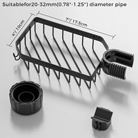 Porte-éponge sur le robinet évier de cuisine Caddy organisateur en acier inoxydable mural détachable suspendu robinet égouttoir