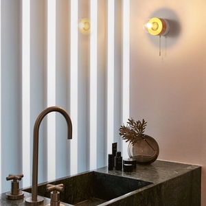 Lâmpada de interior 4W estilo moderno E27 alumínio cinza luz de leitura LED redonda de madeira - Product Image 4