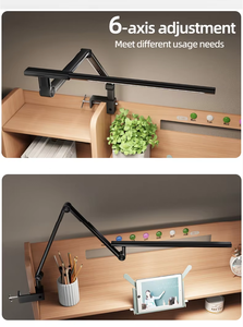 Tactile/télécommandé pliant double lumière protection des yeux aluminium lampe de bureau réglable mémoire/minuterie Simple écologique - Product Image 4