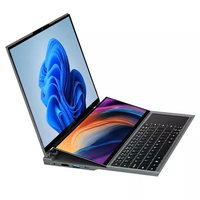 Ultrabook en Oferta con Pantalla Táctil Doble de 16"+14", I7 10870H Octa Core, 32G RAM, 2TB SSD, Portátil para Juegos de Aluminio