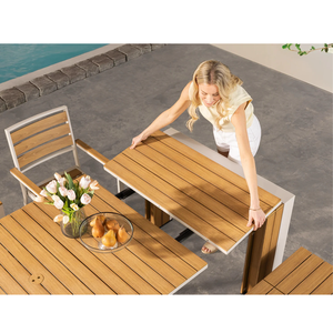 <span class=keywords><strong>Tavolo</strong></span> Trasformabile da Esterno 2026 per Ristoranti, Cortili e Piscine, <span class=keywords><strong>Tavolo</strong></span> da Pranzo Espandibile <span class=keywords><strong>con</strong></span> Panche e Sedie - Product Image 3