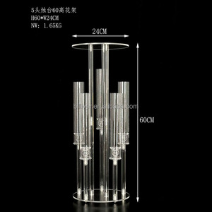 Centrotavola <span class=keywords><strong>in</strong></span> Acrilico con 5 Bracci da 60cm, Decorazioni per Feste, Candelabri <span class=keywords><strong>in</strong></span> Cristallo, Centrotavola per Matrimoni ed Eventi - Product Image 4