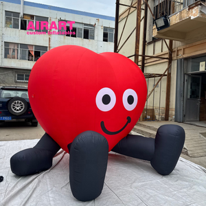 Decorazione Gonfiabile a Forma di Cuore con Rose per San Valentino, per Esterni - Product Image 2