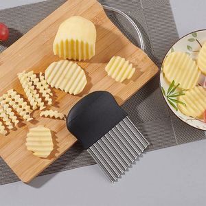 Utensilios de Cocina, Cuchillo para Patatas de Acero Inoxidable, Cortador Manual de Patatas y Cebollas, Cortador de Patatas Onduladas, Picador, Herramienta para Hacer Papas Fritas - Product Image 4