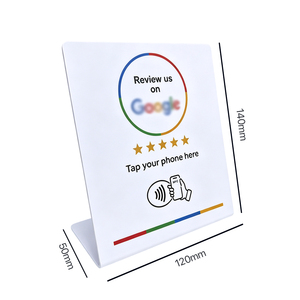 Carte Google Review programmable 13,56 MHz NFC pour table, configurée indépendamment pour lier la carte à la carte de visite. - Product Image 3