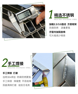 บ้านสุนัขและกรงสแตนเลสอย่างดี ราคาโรงงาน ขายดี พร้อมถาดอาหารแบบดึงออกได้ ป้องกันลม ใช้ได้ทุกฤดู - Product Image 4