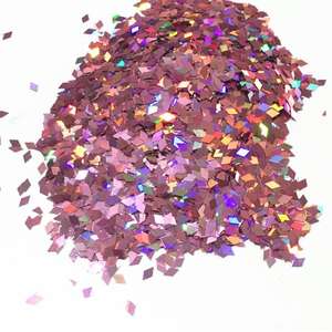 Rombo Glitter coriandoli colore nero olografico a forma di diamante 4 mm per artigianato fai da te, decorazione per Nail Art, decorazione per feste - Product Image 4