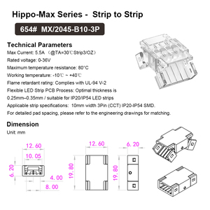 10mm 3Pin SMD IP20 IP54 IP65 <span class=keywords><strong>Conector</strong></span> De Tira <span class=keywords><strong>Led</strong></span> 3 Pines <span class=keywords><strong>Led</strong></span> <span class=keywords><strong>Conector</strong></span> sin soldadura Tira <span class=keywords><strong>Led</strong></span> <span class=keywords><strong>Conector</strong></span> en forma de I - Product Image 6