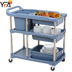 Hot Sale Commercial Restaurant Cleaning Collector Trolley; Restaurant Service Cleaning Tableware Collection Trolley Service Cart