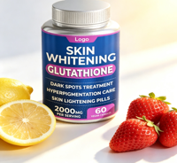 Pilules blanchissantes pour la peau OEM, L-glutathion, collagène 2000 mg, gommes beauté, collagène de qualité alimentaire, sans gluten, antioxydant