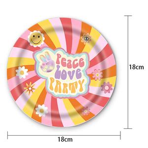 Juego de Vajilla de Papel con Temática de Niña Feliz DAMAI, Platos Rosas Desechables, Decoraciones para Fiestas de Cumpleaños Infantiles - Product Image 6