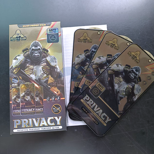 Premium Quality Full Glue Privacy Tempered Glass 9H Screen Protector ESD Anti Static Film for iPhone 16 Pro Max 15 14 13 12 11
