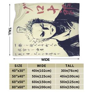 Plaid en polaire corail <span class=keywords><strong>Zoro</strong></span> Bow Wano <span class=keywords><strong>Wanted</strong></span> Paper As Zorojuro, couverture Roronoa pour lit, voiture, chambre, couette, dérivés d'anime - Product Image 4