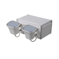 Lampe de secours LED IP65 rechargeable double spot 12W pour signalisation de sortie d'entrepôt, d'usine, de couloir, autonomie 3 heures