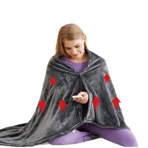 Electric Heated Blanket 150x80 Cm Coral Fleece Fast Heating Winter Warmth Body Warmer Cape For Home Office Use - Product Image 4