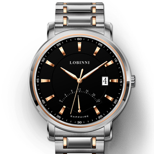 นาฬิกาควอตซ์ผู้ชายสุดหรู ดีไซน์บางเฉียบ กระจกแซฟไฟร์ แสดงวันที่ กันน้ำ 3BAR ตัวเรือนสแตนเลส - Product Image 4