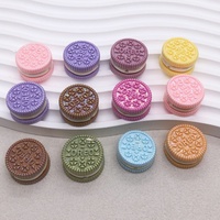 Breloque de sac porte-clés DIY en résine, motif biscuit sandwich chocolat 3D, trou droit, irisé UV, pour enfants, accessoires pour cheveux