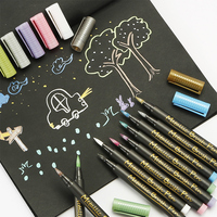 Stylos à encre métallique permanente Aiye, 12 couleurs, pointe de 1 à 3 mm, effaçables à sec et à l'eau, pour l'art, l'artisanat, l'album photo, la création de cartes, le dessin, la peinture