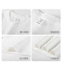 T-shirt d'été en pur coton épais, confortable et doux pour la peau, à manches courtes, coupe ample, décontracté, élégant, basique et tendance pour le quotidien