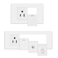 Interrupteurs et prises murales FIKO American Standard Thaïlande/US/Type universel avec USB/Type-C/GFCI/Prise de courant et interrupteur d'éclairage