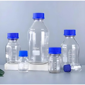 Bouteille de réactif pharmaceutique en verre borosilicate GL45 de 1000 ml avec bouchon bleu, bouteille de réactif en verre 3.3 - Product Image 6