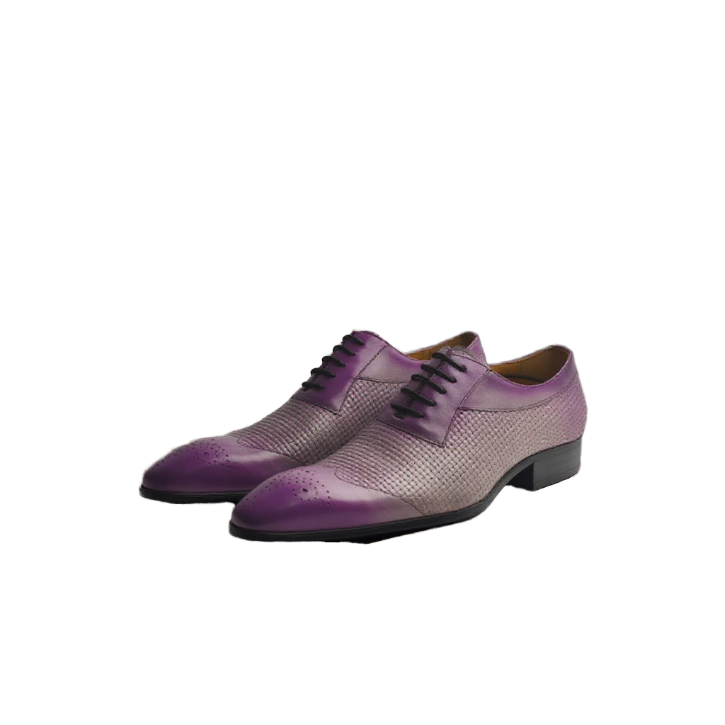 Purple Leather Shoes Mens Purple Shoes For Wedding Oxford Office